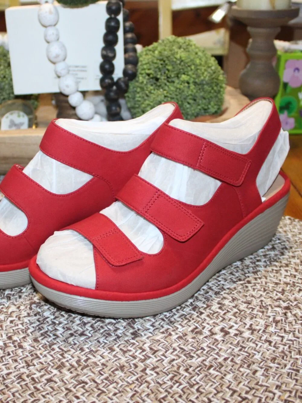 NWT Clark Reedly Juno Wedge sandals 9 1/2 WIDE SHARP! COMFY! - Picture 4 of 15